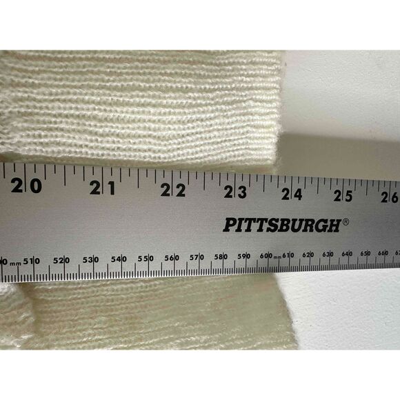 H&M Sweater Womens Size XXL Ivory White Pullover Longsleeve Ruffled Lacebook - Picture 7 of 10